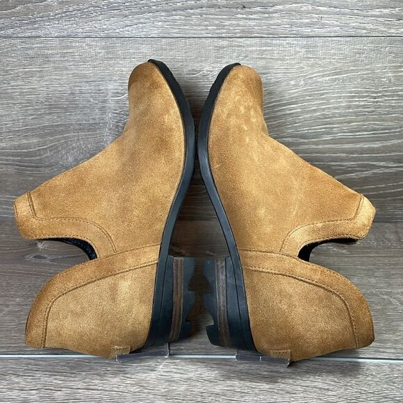 Sorel Lolla Cut Out Women’s Size 9.5 Chestnut Suede Slip On Ankle Boots - Picture 10 of 12